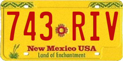 NM license plate 743RIV
