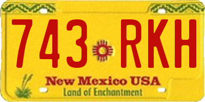 NM license plate 743RKH