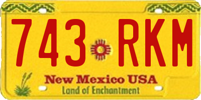 NM license plate 743RKM