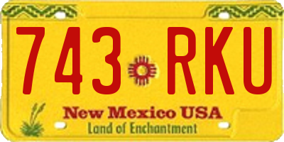 NM license plate 743RKU