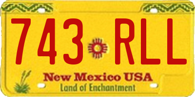 NM license plate 743RLL