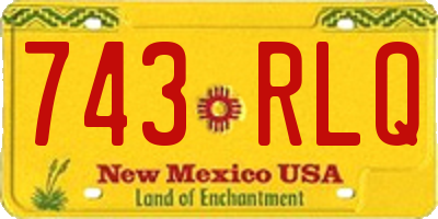 NM license plate 743RLQ