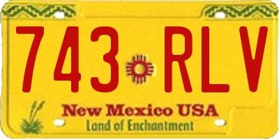 NM license plate 743RLV