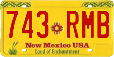 NM license plate 743RMB