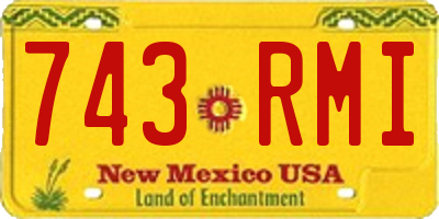 NM license plate 743RMI