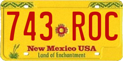 NM license plate 743ROC