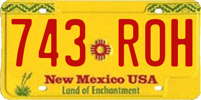 NM license plate 743ROH