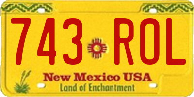 NM license plate 743ROL