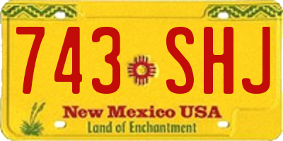 NM license plate 743SHJ