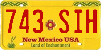 NM license plate 743SIH