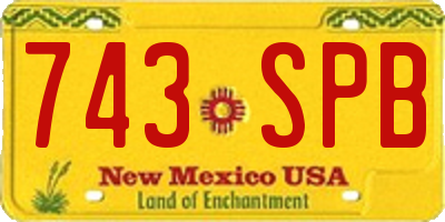 NM license plate 743SPB