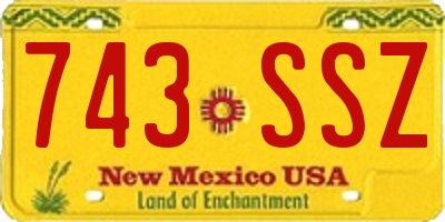 NM license plate 743SSZ