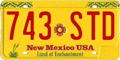 NM license plate 743STD