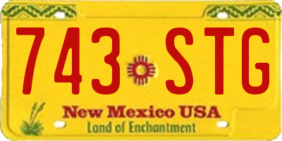 NM license plate 743STG