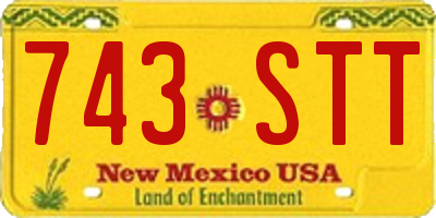 NM license plate 743STT