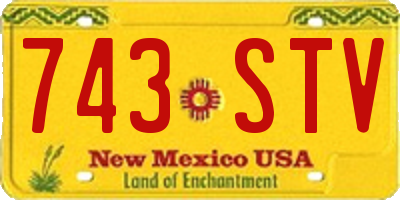NM license plate 743STV