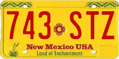 NM license plate 743STZ