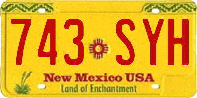 NM license plate 743SYH