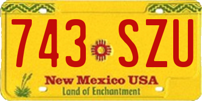 NM license plate 743SZU