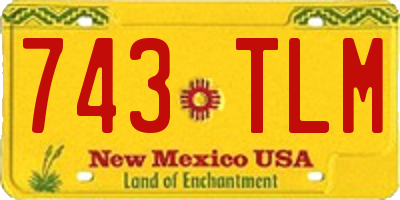 NM license plate 743TLM