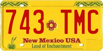 NM license plate 743TMC