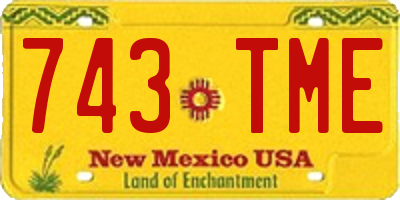 NM license plate 743TME