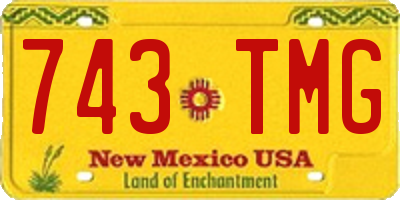 NM license plate 743TMG