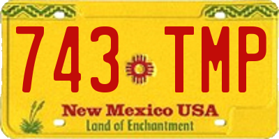 NM license plate 743TMP