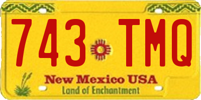NM license plate 743TMQ