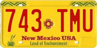 NM license plate 743TMU