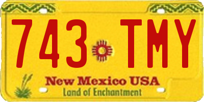 NM license plate 743TMY