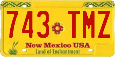NM license plate 743TMZ