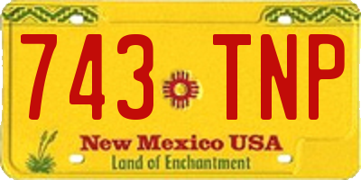 NM license plate 743TNP