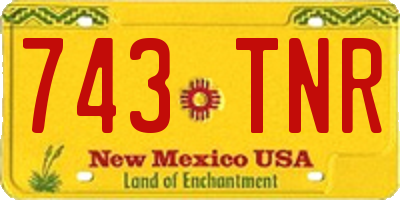 NM license plate 743TNR