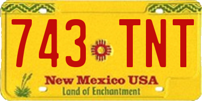 NM license plate 743TNT
