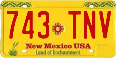 NM license plate 743TNV