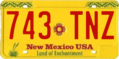 NM license plate 743TNZ