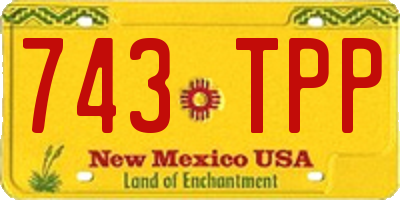 NM license plate 743TPP