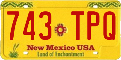 NM license plate 743TPQ