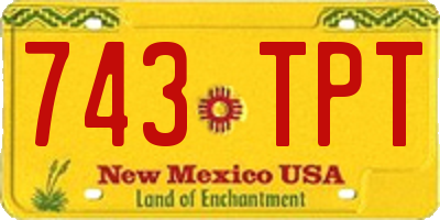 NM license plate 743TPT