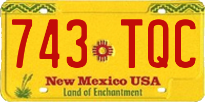 NM license plate 743TQC