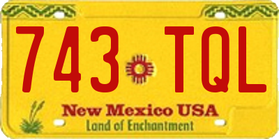 NM license plate 743TQL