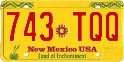 NM license plate 743TQQ