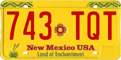 NM license plate 743TQT