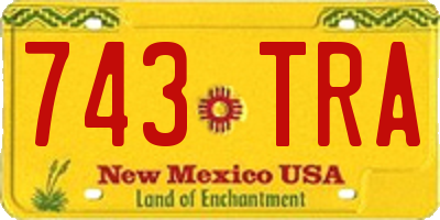 NM license plate 743TRA