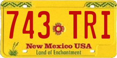 NM license plate 743TRI