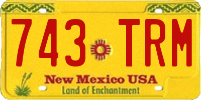 NM license plate 743TRM