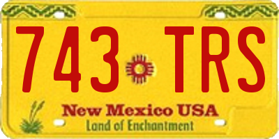 NM license plate 743TRS