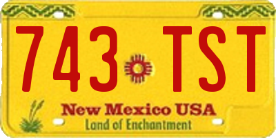 NM license plate 743TST