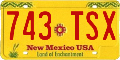 NM license plate 743TSX